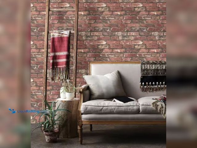 Lot 49-2003594 - Approx. (112) sq. ft. of Brewster Loft Red Brick Paper Non-Pasted Wallpaper Roll (Covers 56.4 Sq. Ft...