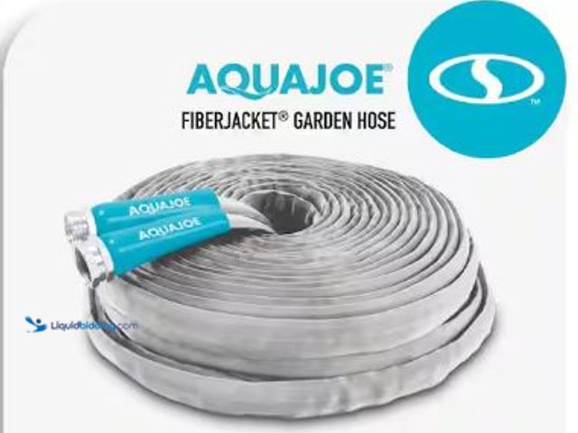 Lot 49-1517319 - AQUA JOE
1/2 in. Dia. x 100 ft. Xtreme Fiber jacket Garden Hose, Metal Fittings Model # AJFJH100-PR...