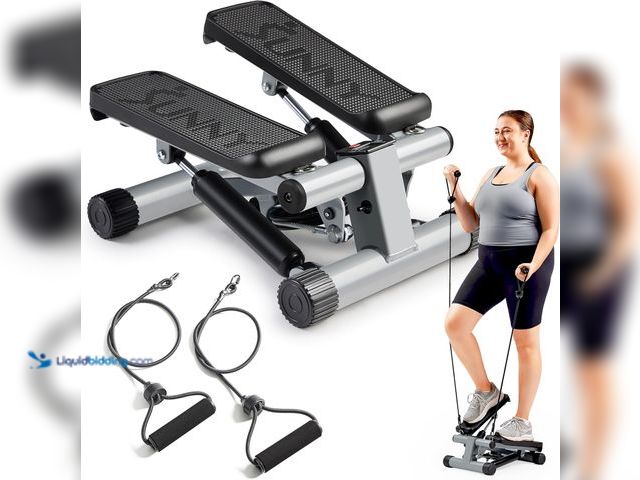 Lot 49-5463352 - Sunny Health & Fitness Mini Stepper for Exercise at Home, Stair Step Workout Machine with Resistance...