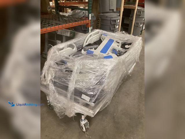 Lot 49-5483602 - Full Electric Hospital Bed, Hospital Bed with Vive Advanced Mattress, Quiet Wheels, Bed Rails. USED,...