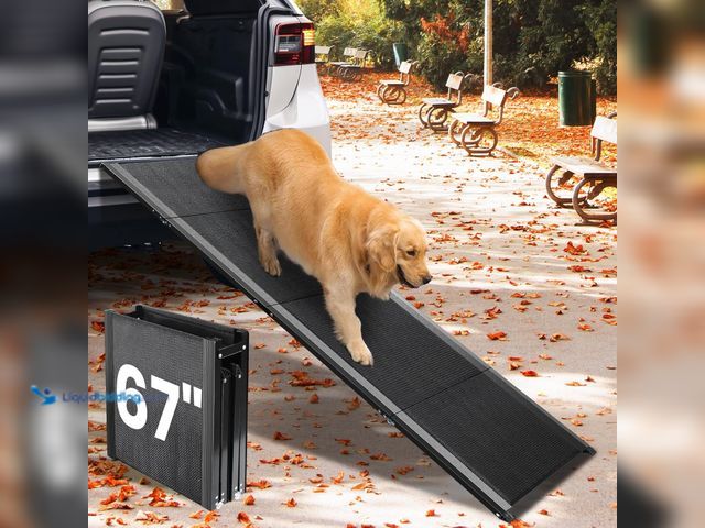 Lot 49-5408546 - Dog Ramp for Car, 67''x 17'' Extra Long Folding Dog Ramp, Pet Ramp for Large Dogs with Non-Slip Rug ...