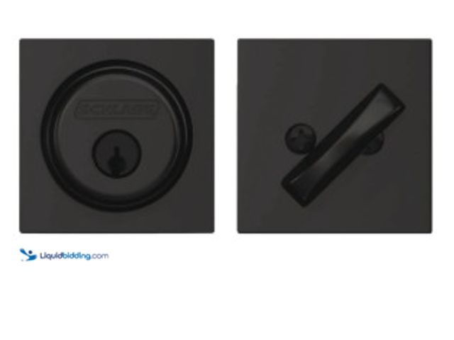 Lot 49-5408069 - Matte Black Single Cylinder Deadbolt. [Model #B60NGCOL622] Unused
