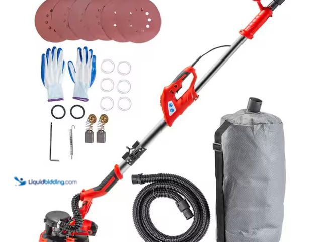 Lot 49-1575822 - VEVOR Drywall Sander 850-Watt Electric Sander Variable Speed 800-1750RPM Drywall Sander Foldable She...