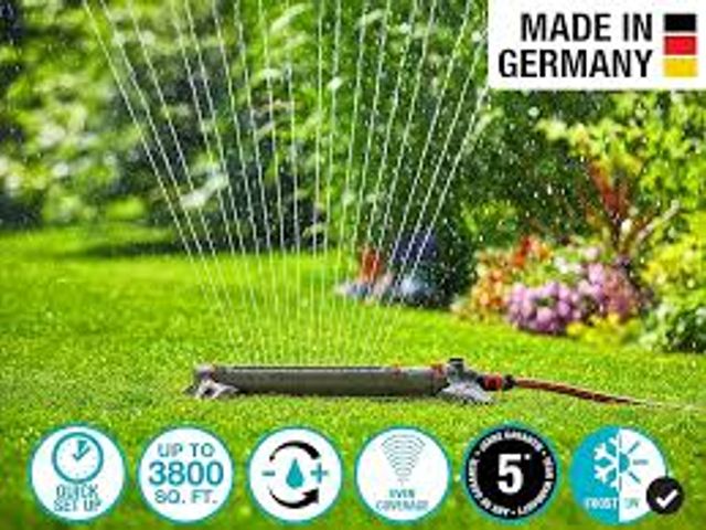 Lot 49-5483514 - GARDENA 3-Adjustment 3800 Sq. Ft. Aquazoom Oscillating Sprinkler for Even Flow. Model # 18714-81.000...