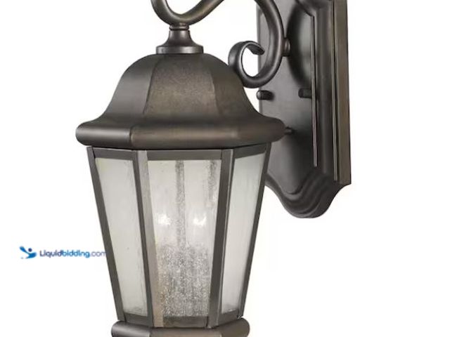 Lot 49-1631847 - Generation Lighting Martinsville 2-Light Corinthian Bronze Outdoor Wall Lantern, Model # OL5901EN/CB...