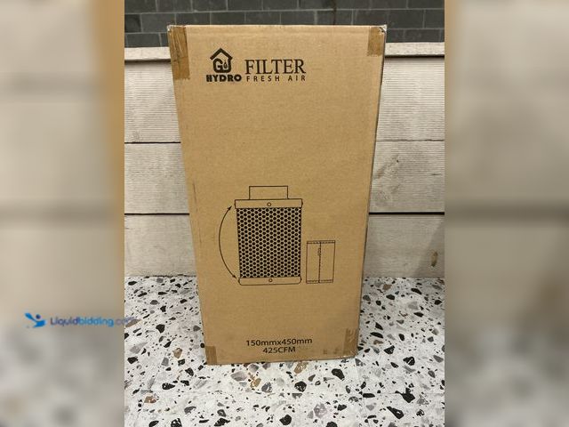 Lot 49-5476586 - G Hydro 6 inch air carbon filter. Black 6x18 inch. New.