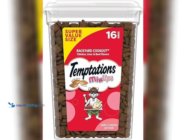 Lot 49-5542774 - Temptations Cat Treats MixUps Backyard Cookout Flavor Crunchy, Soft Cat Treats, 16 oz. Tub Unused