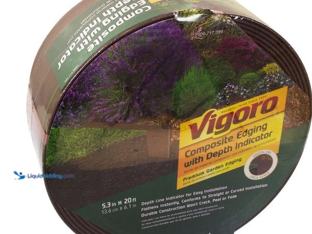 Lot 49-1515701 - Vigoro 20 ft. Premium Rich Brown Composite Lawn Garden Edging, Model# B01FY263GI, Unused, Missing st...