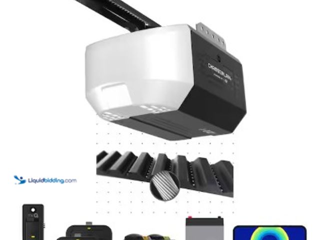 Lot 49-2025372 - Chamberlain 1/2 HP Smart Belt Drive Garage Door Opener with Battery Backup, Model # B3010, MSRP $229...