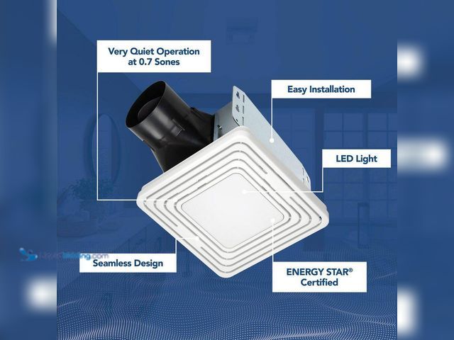 Lot 49-3614966 - Broan-NuTone Roomside Series 50-CFM Bathroom Fan with Light - Unused (Model # BENL5)  Ref#BIN0730