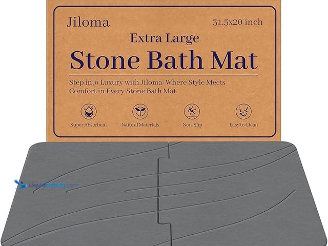 Lot 49-5433733 - 32 * 20 Stone Bath Mat Extra Large Diatomaceous Earth Non-Slip Shower Mat Quick Drying Diatomite Sto...
