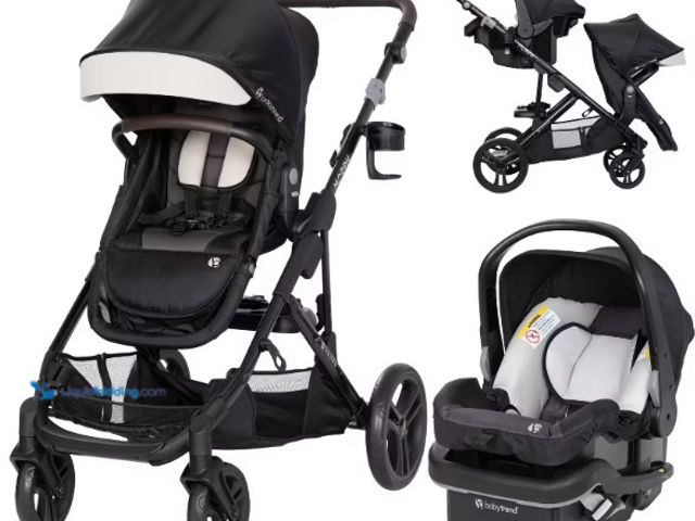 Lot 49-5508322 - Baby Trend Morph Single to Double Modular Stroller Travel System - Madrid Tan: 53.5lb Product Weight...