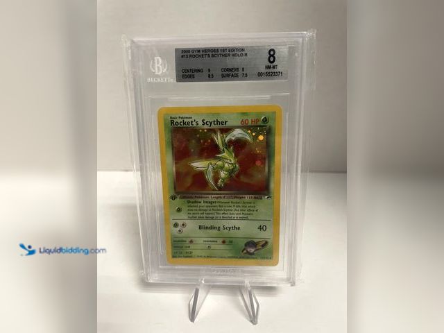 Lot 49-910534 - Rocket's Scyther 013/132 1st Edition - Gym Heroes Holo R BGS 8. Ref:COINS0723