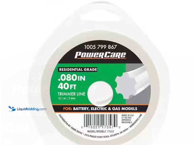 Lot 49-5573243 - Bulk Pack of Powercare
Universal Fit .080 in. x 40 ft. Gear Replacement Line for Gas, Corded and Co...