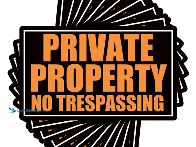 Lot 49-1820376 - 10-Pack Private Property No Trespassing Stickers - 9.8x5.9 Inch Waterproof UV-Resistant Self-Adhesiv...