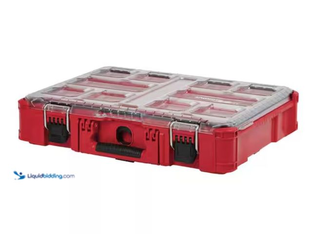 Lot 49-2000880 - Milwaukee PACKOUT 11-Compartment Impact Resistant Portable Small Parts Organizer, Model # 48-22-8430...