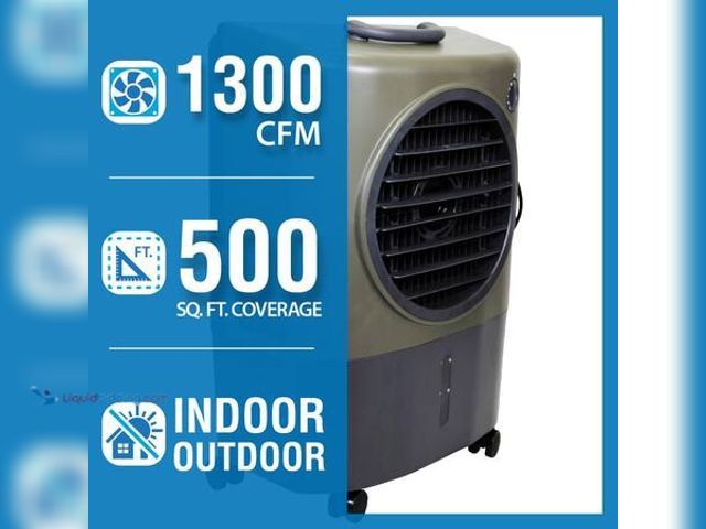 Lot 49-5554116 - Hessaire 1,300 CFM 2-Speed Portable Evaporative Cooler (Swamp Cooler) for 500 sq. ft. in Green Model...