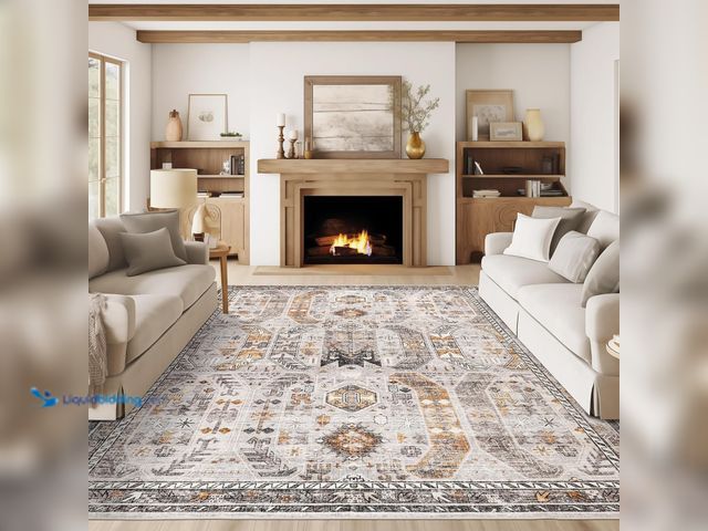 Lot 49-5408528 - Washable Rug  Area Rugs for Living Room - Stain Resistant Non-Slip Backing Rugs for Bedroom, Ultra-T...
