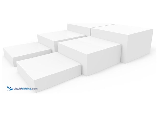 Lot 49-1570267 - (6-Pack) PecMuikee Buffet Risers, Food Risers for Buffet Table, Display Stand Shelf for Catering Des...