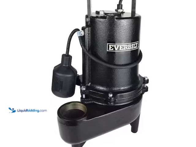 Lot 49-5555445 - Everbilt
3/4 HP Sewage Ejector Pump, Used