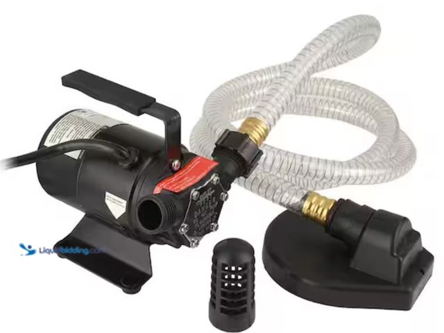Lot 49-2000881 - Everbilt 1/10 HP Non-Submersible Self-Priming Transfer Pump, Model # EBTP1, Slightly used, Has attac...