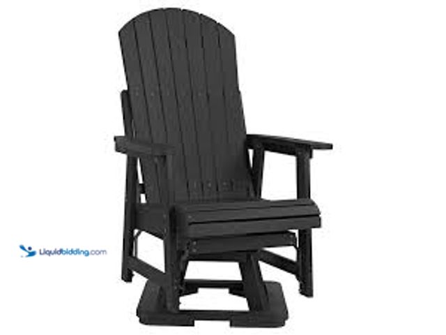 Lot 49-5483542 - Innovaze Poly Lumber Plastic Swivel Outdoor Glider, HIPS Weather Resistant Patio Chair, Heavy Duty 4...