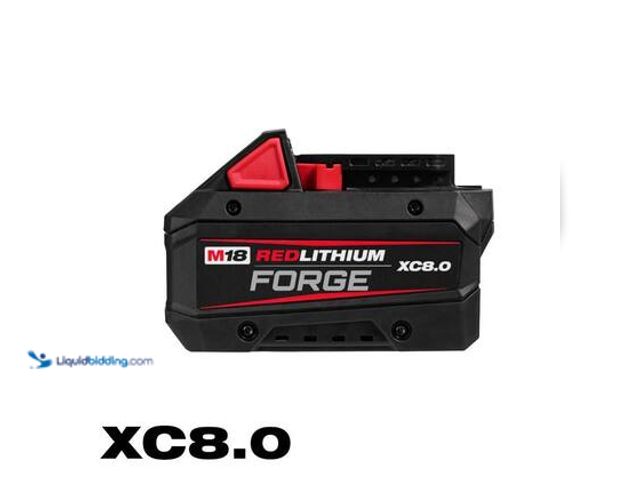 Lot 49-5572022 - Milwaukee M18 18V Lithium-Ion REDLITHIUM FORGE XC 8.0 Ah Battery Pack. Model # 48-11-1881. Unused