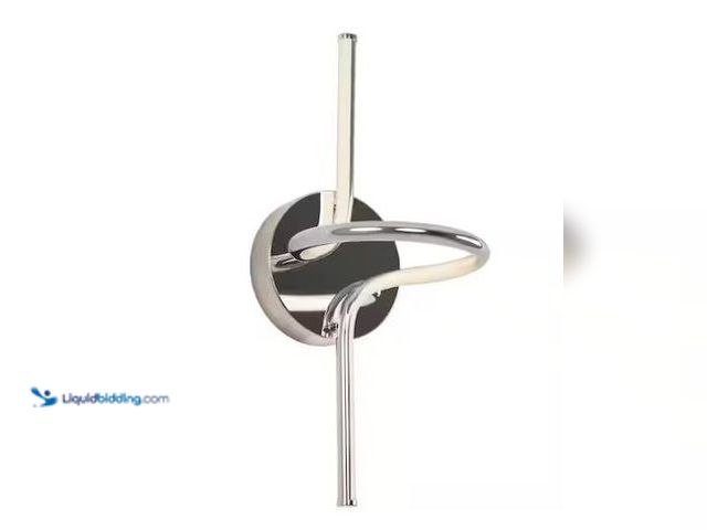 Lot 49-1569060 - Artika Swirl Mini 8.9 in. 1-Light Chrome Modern Dimmable Integrated LED 3 CCT Wall Sconce for Bathro...