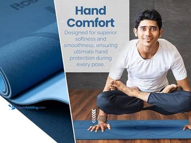 Lot 49-5545202 - Gruper Yoga Mat Non Slip, Eco Friendly Fitness Exercise Mat with Carrying Strap,Pro Yoga Mats for Wo...