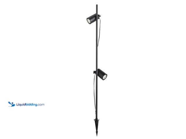 Lot 49-3529020 - Hampton Bay
480 Lumen Low Voltage Black Integrated LED Outdoor Spotlight with 2 Adjustable Spotligh...