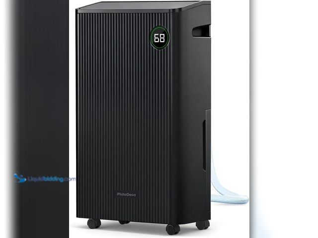 Lot 49-5581814 - 4500 Sq Ft Dehumidifier for Basement, Max 80 Pint with Drain Hose, Black Auto Swing, 1.45 Gal Tank, ...