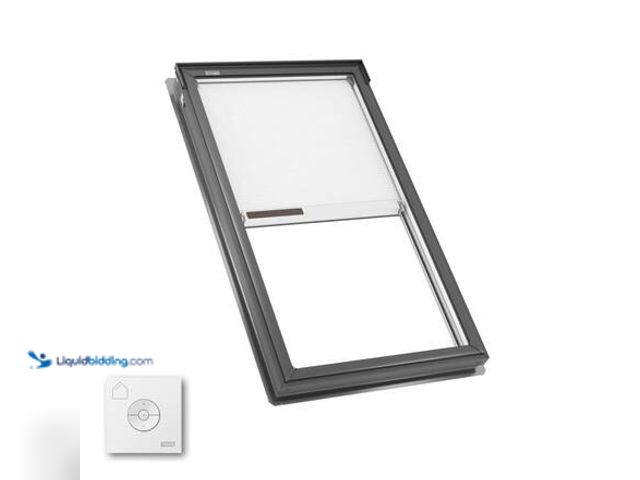 Lot 49-5581776 - VELUX 30-1/16 in. x 54-7/16 in. Fixed Deck Mount Skylight w/ Laminated Low-E3 Glass, White Solar Pow...