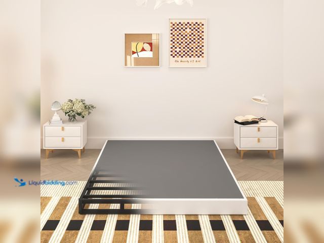 Lot 49-5459481 - 5 Inch Box Spring for Queen Bed, Heavy Duty Metal Mattress Foundation, 3000 lbs Capacity, Low Profil...