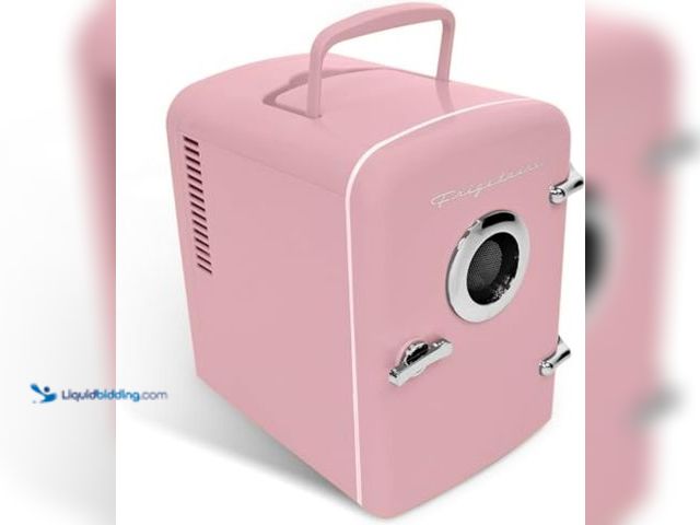 Lot 49-5453737 - Frigidaire Retro Mini Compact Beverage Cooler, Great for Keeping Office Lunch Cool! (Built-in Blueto...