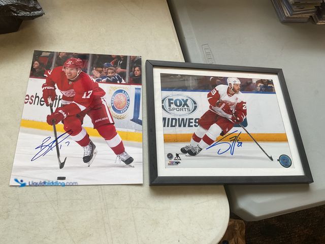 Lot 49-2009041 - Other LOT OF 2 DETROIT RED WINGS AUTOGRAPHED 8X10 PHOTOS OF LEGENDS BRAD RICHARDS AND STEVE OTT BOTH...