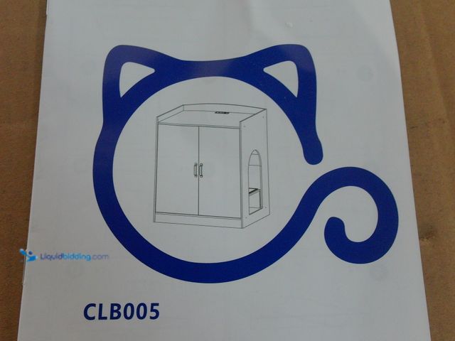 Lot 49-1556348 - White Wooden Cat Litter Box Enclosure Furniture Model #CLB005WT, Slightly Used, Possibly Missing Pie...
