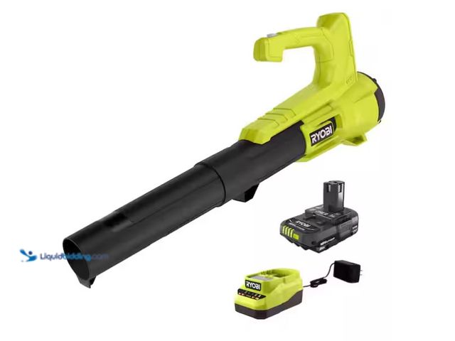 Lot 49-1571300 - RYOBI ONE+ 18V 90 MPH 250 CFM Cordless Battery Leaf Blower/Sweeper with 2.0 Ah Battery and Charger, ...