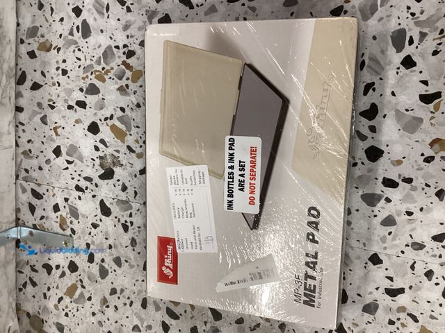 Lot 49-3527852 - Shiny MP-3F Metal Pad For Industrial Use 8'' x 12'' Crimson Stamp Pad. Item is Factory Sealed.