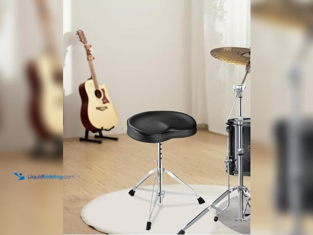 Lot 49-3472723 - Pro Comfort Drum Throne Memory Foam Seat & Anti-Slip Base | Ergonomic Height Adjustment for Studio &...