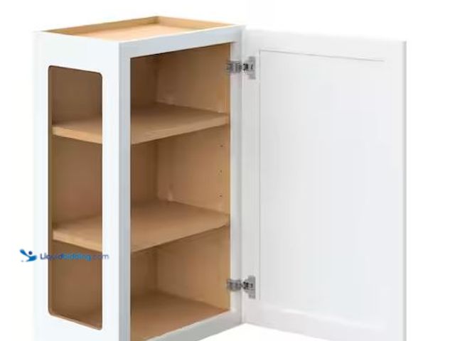 Lot 49-5478315 - Hampton Bay
Courtland 18 in. W x 12 in. D x 36 in. H Assembled Shaker Wall Kitchen Cabinet in Polar...