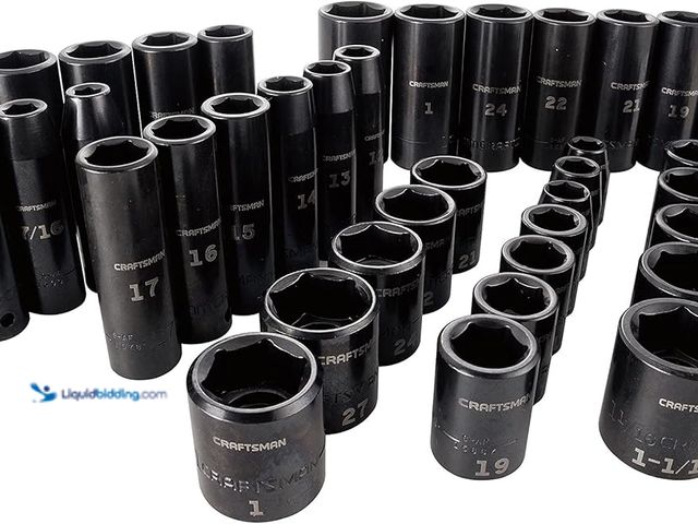 Lot 49-5406427 - CRAFTSMAN Deep Impact Socket Set, SAE, 1/2-Inch, 48-Piece (CMMT16548), Unused.