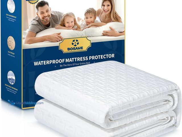 Lot 49-5410383 - 100% Waterproof Queen Mattress Protector Breathable Cooling 3D Air Fabric Mattress Cover Smooth Soft...