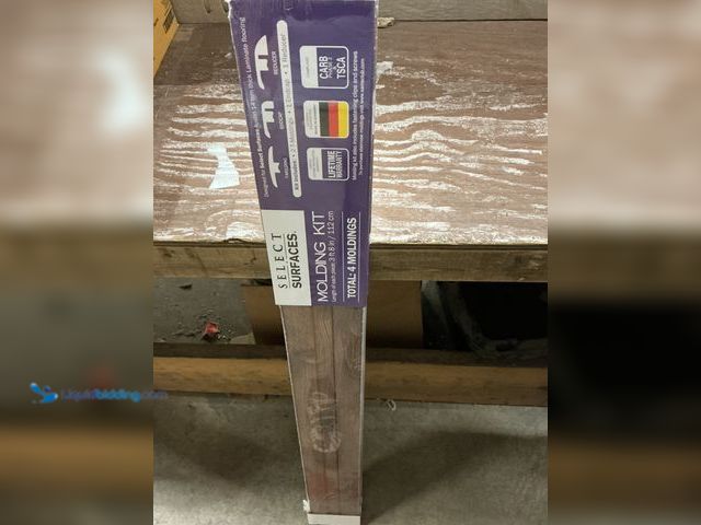 Lot 49-3563504 - QTY 3 - Select Surfaces Molding Kit 3'8" L. Kit includes: 2 T-Moldings, 1 End Cap, 1 Reducer.  4 Mol...