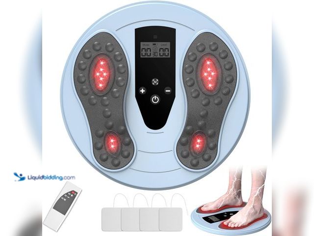 Lot 49-5458870 - New 3-in-1 Rechargeable Circulation Machine for Feet and Legs with Red Light Therapy & TENS, EMS Foo...