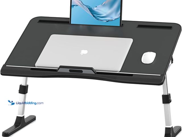 Lot 49-3513400 - Laptop Bed Tray Desk with Adjustable Heights and Angles, Upgraded-Sturdy Foldable Lap Desk for Bed/C...
