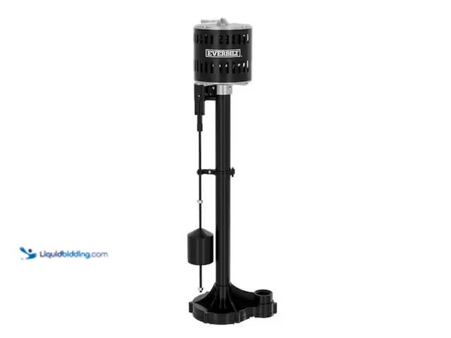 Lot 49-2006716 - Everbilt 1/3 HP Plastic Pedestal Sump Pump, Model # SPL03303, Unused, Powers on.  Ref#PA0727