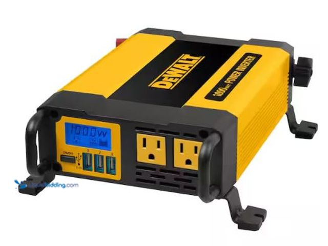Lot 49-3612414 - DEWALT 1000-Watt Portable Car Power Inverter with Triple USB Ports, Model # DXAEPI1000, Unused, Has ...