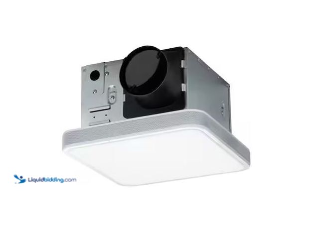 Lot 49-1576663 - HOMEWERKS 110 CFM LED Ceiling Mounted Bathroom Exhaust Fan with Alexa Voice Assistant and Bluetooth ...