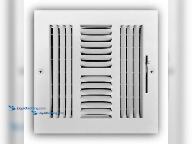 Lot 49-5575004 - QTY 6 - Everbilt 8 in. x 8 in. 4-Way Steel Wall/Ceiling Register in White. Model # E104M08X08. NEW