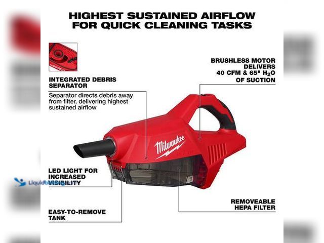 Lot 49-3617096 - Milwaukee M18 18-Volt Lithium-Ion Brushless Bagless Cordless Handheld Vacuum model # 1014820654 - us...